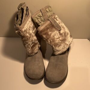 Cheeks by Tony Little leather faux fur  3 in 1 boots